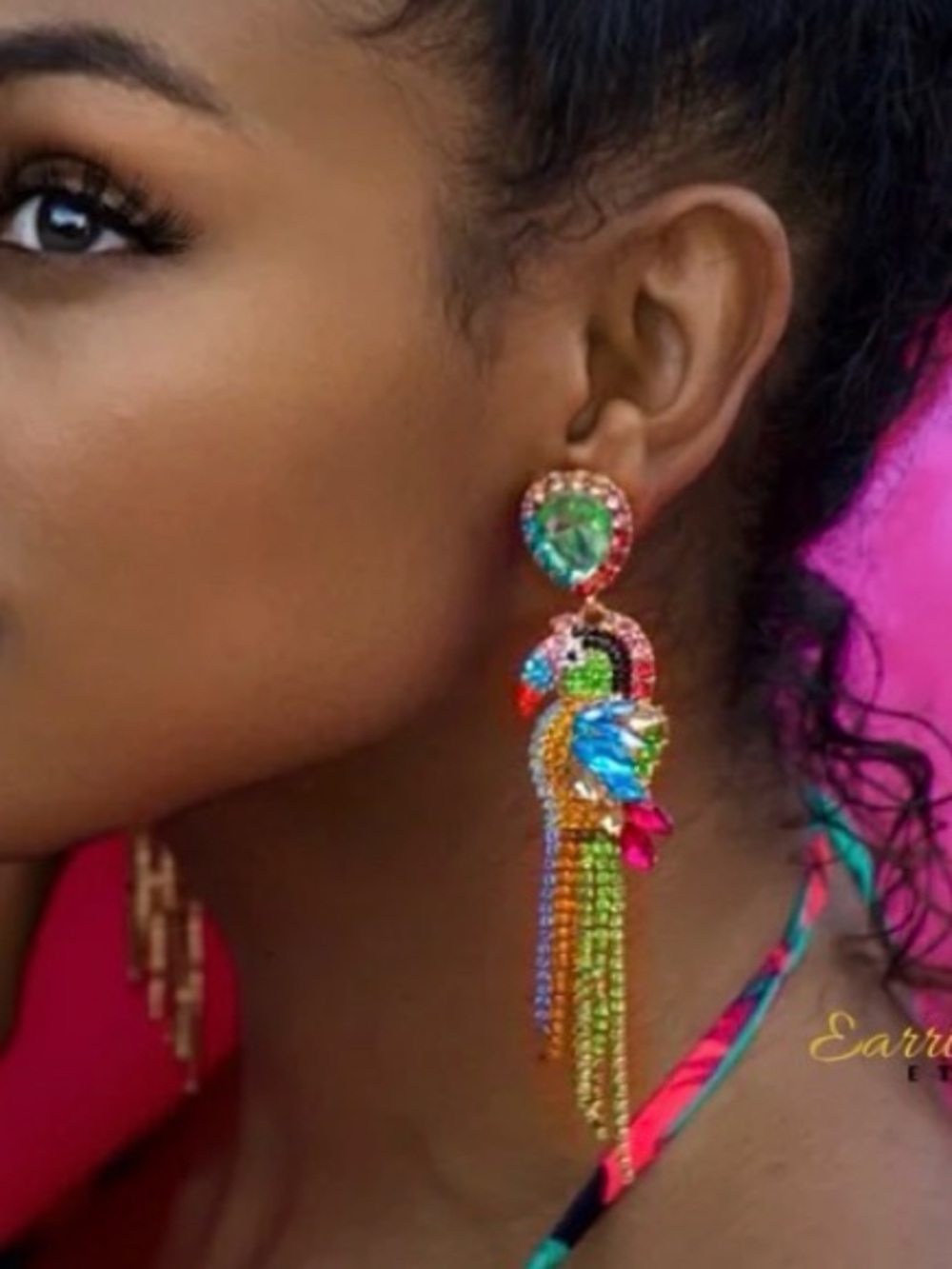 New Natasha PARROT JUNGLE earrings - Picture 4 of 17